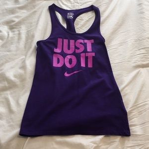 Women’s XS Nike Just Do It purple racerback